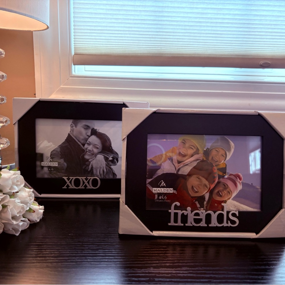 Malden Black and White Friends and XOXO Photo Frames